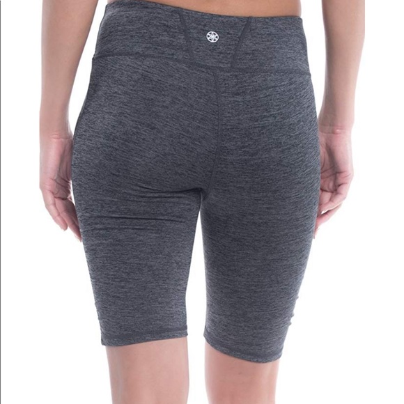 GAIAM Pants - Gaiam Om Yoga Athletic Biker Short Heathered Gray
